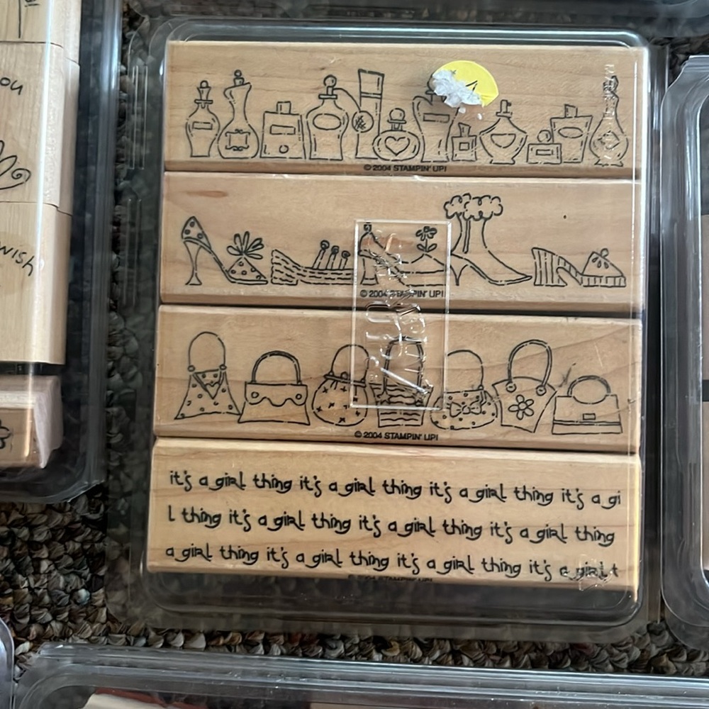 Stampin' Up! Assorted Rubber Stamps - Black and Tan Designs - Picture 7 of 9